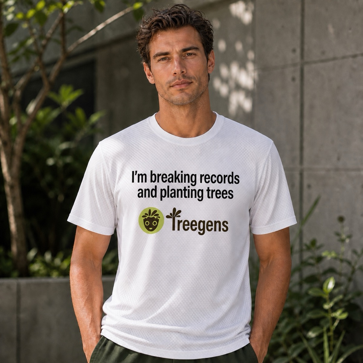 Breaking Records Organic Tee production preview