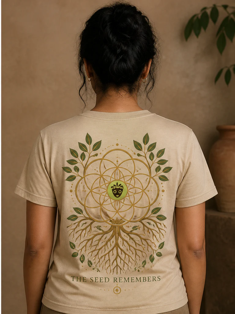 Seed of Geometry Organic Tee product preview, back view