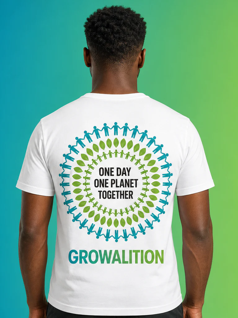 One Billion Together Organic Tee product preview, back view