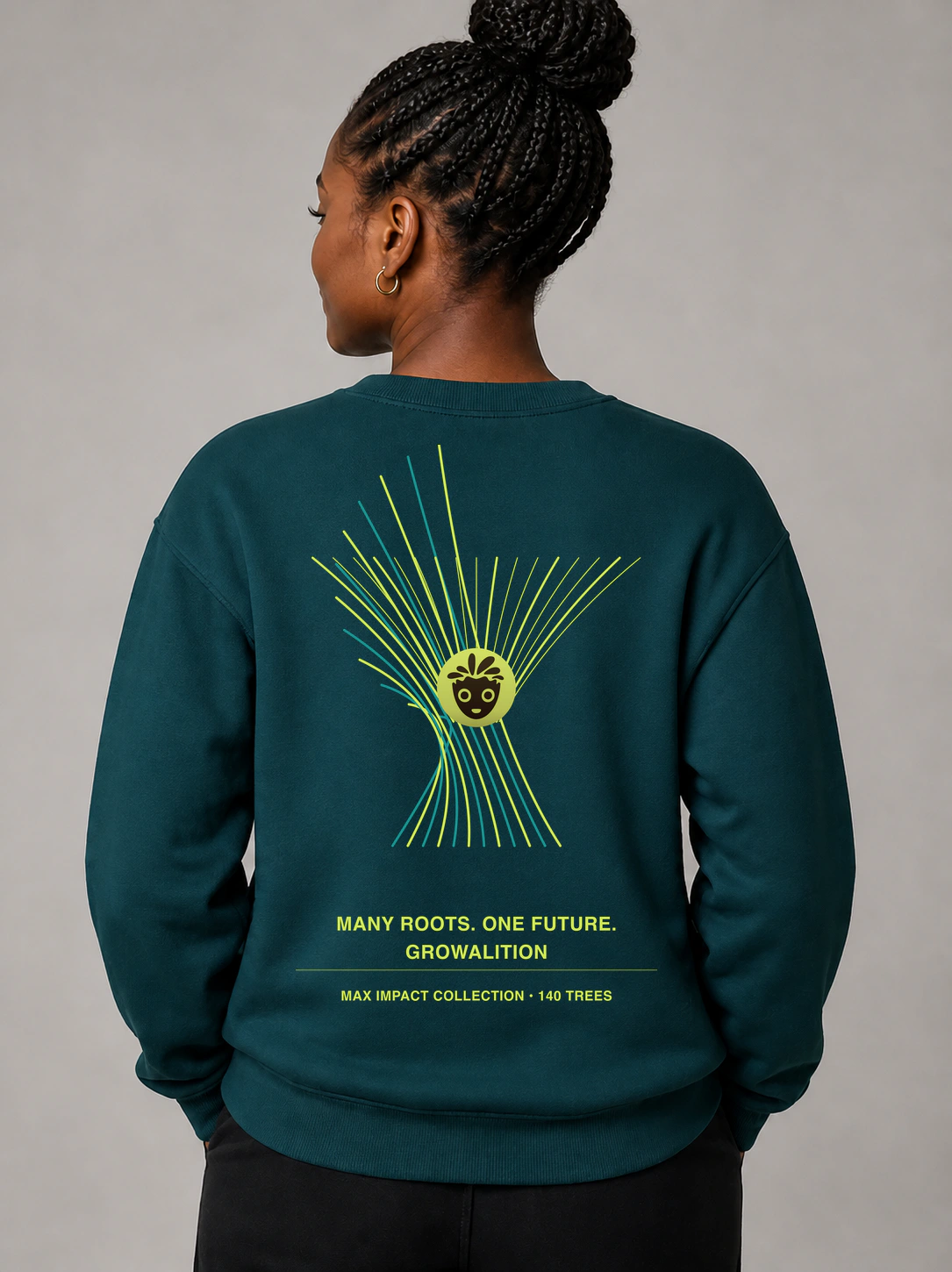 Coalition of Roots Organic Sweatshirt product preview, back view
