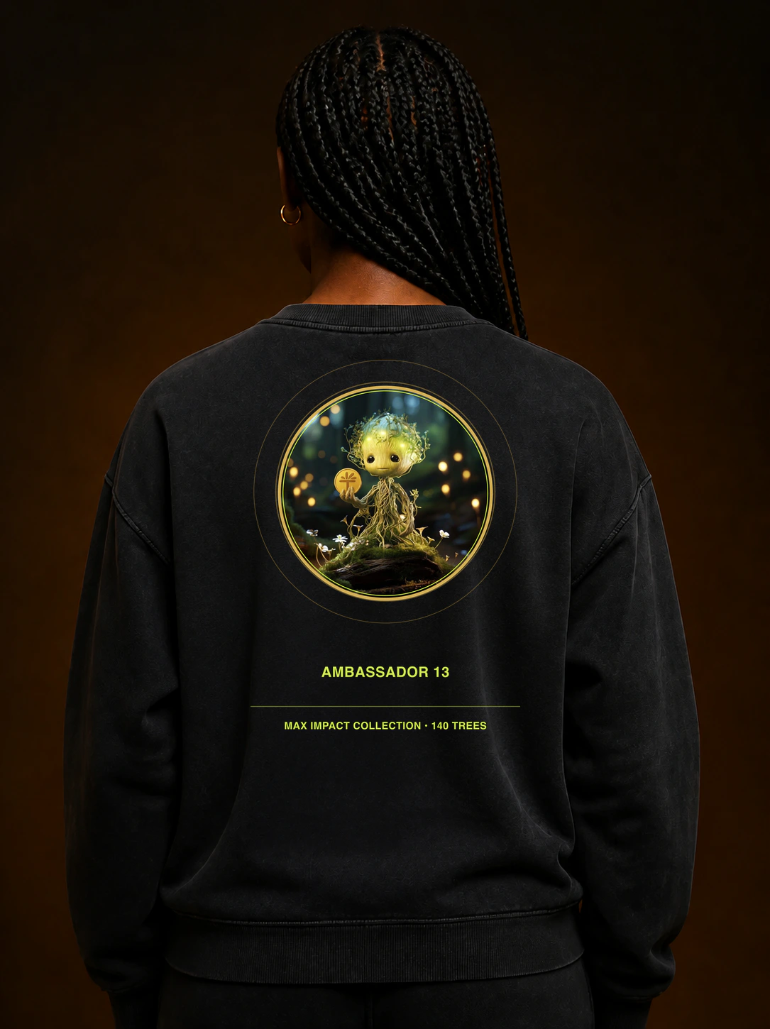 Rootlight Guardian 13 Organic Raglan Sweatshirt product preview, back view