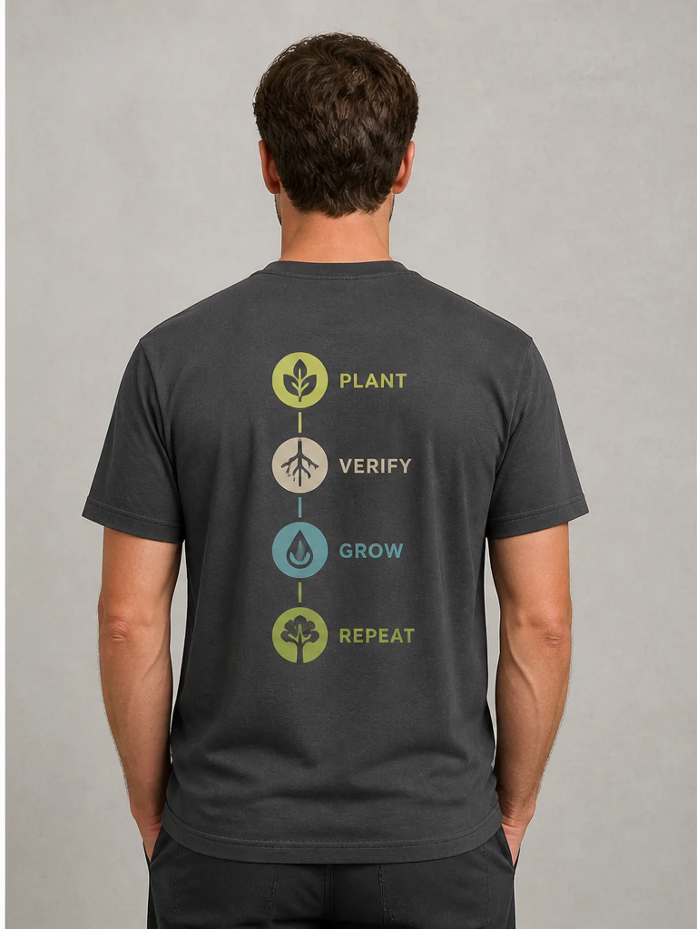 Planet Positive Utility Organic Tee product preview, back view