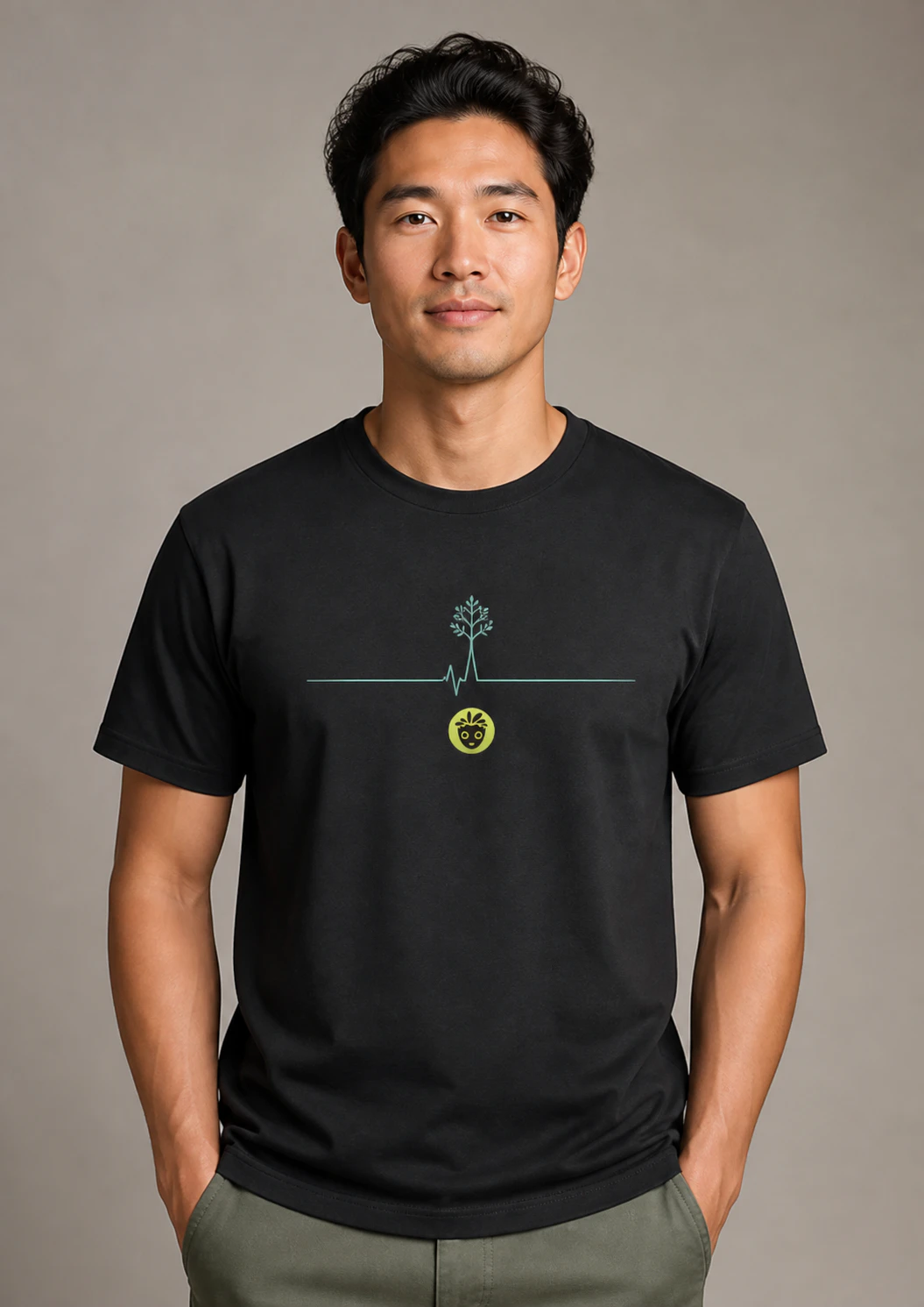 Mangrove Pulse Recycled Tee on-model product photograph
