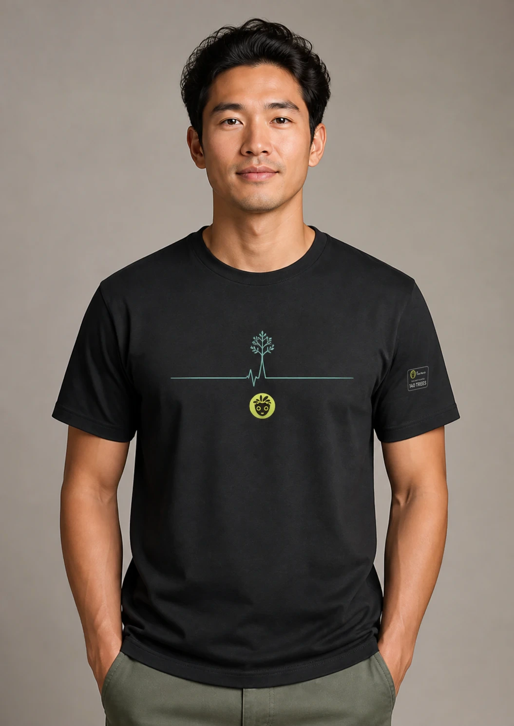 Mangrove Pulse Recycled Tee on-model product photo