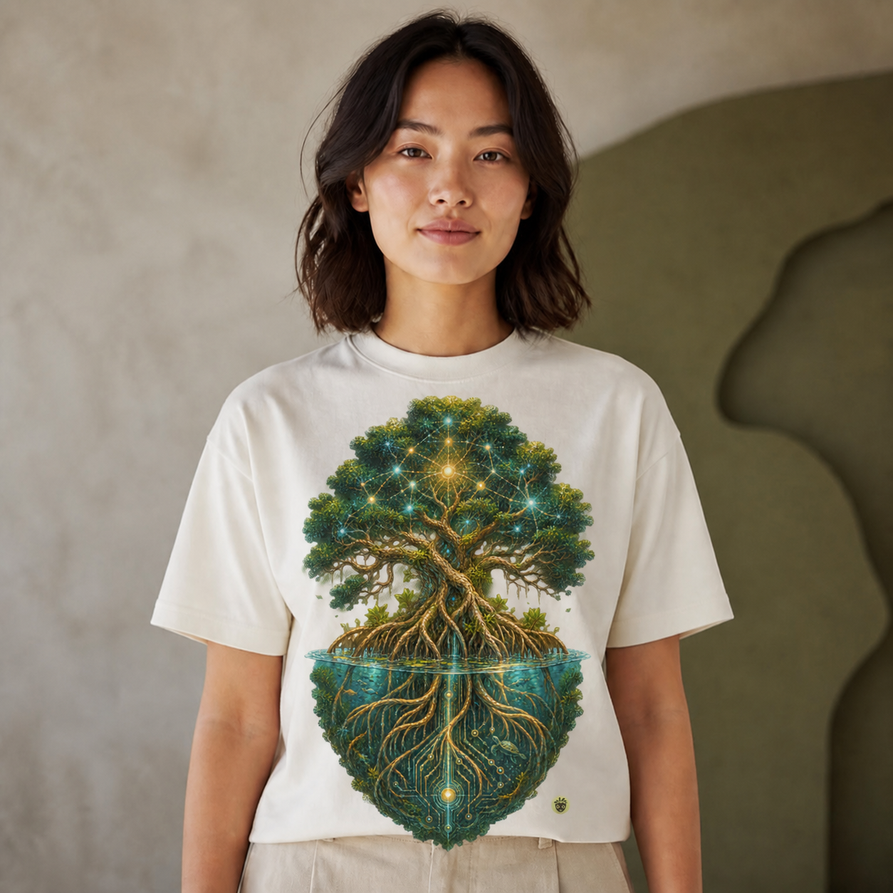 Neural Mangrove Organic Tee production preview